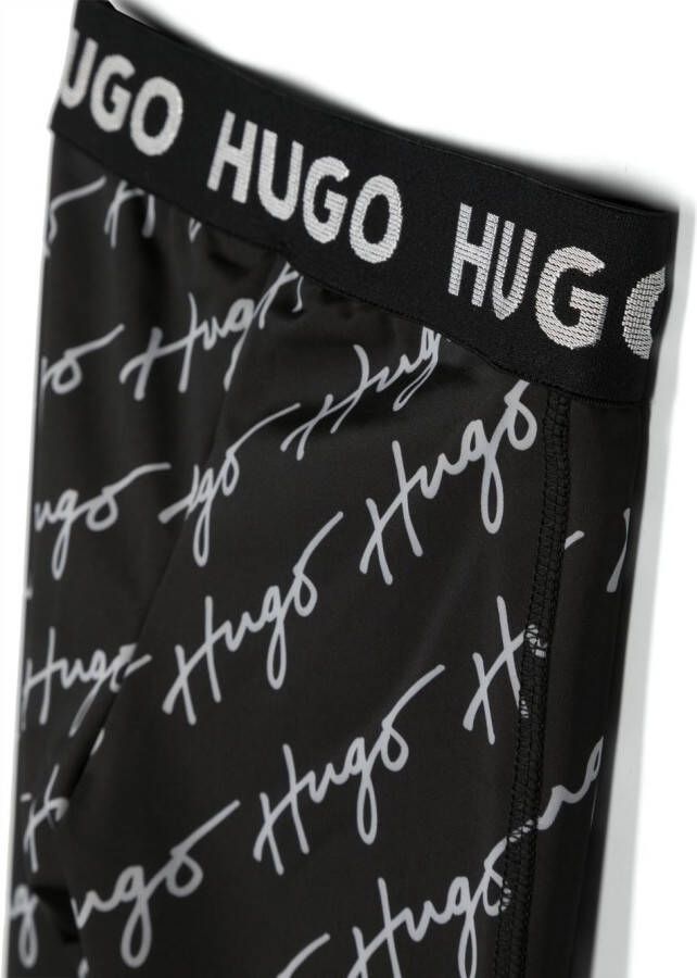 HUGO KIDS Legging met logoprint Zwart