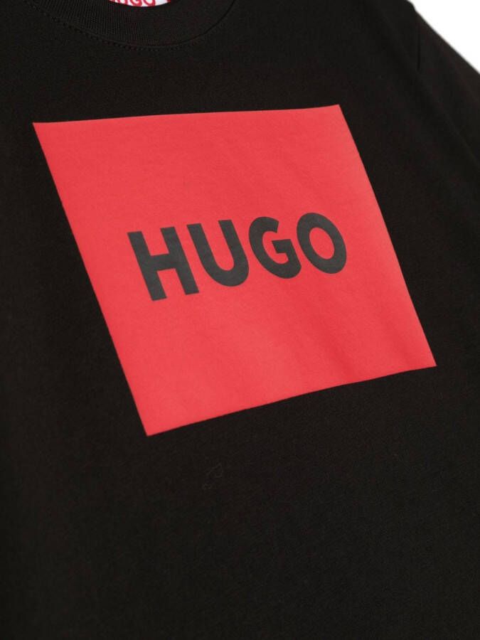 HUGO KIDS T-shirt met logoprint Zwart
