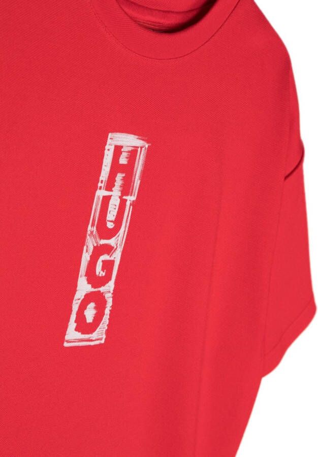 HUGO KIDS T-shirt met logoprint Rood