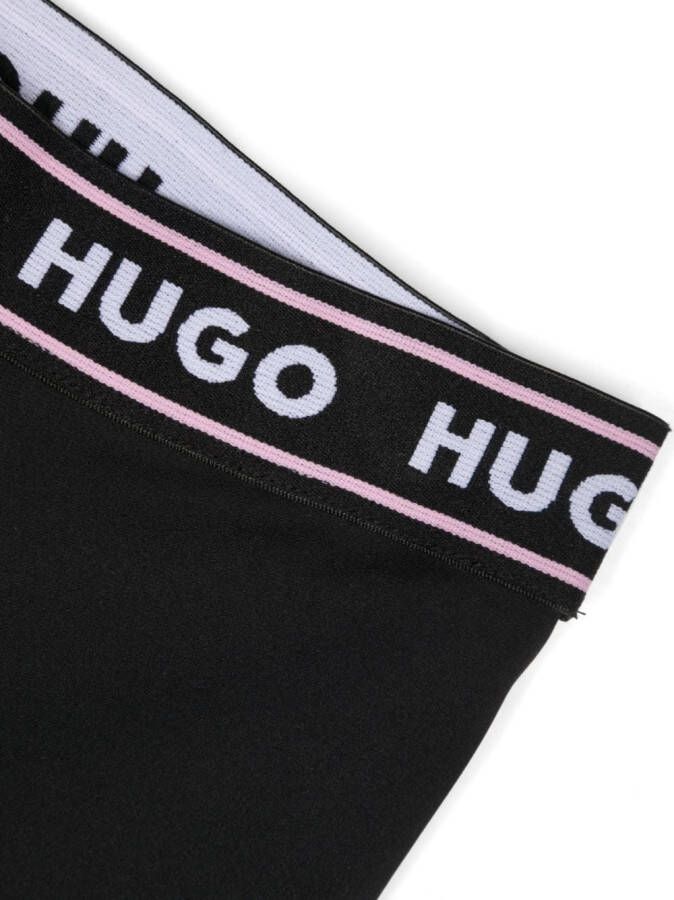 HUGO KIDS Legging met logoband Zwart