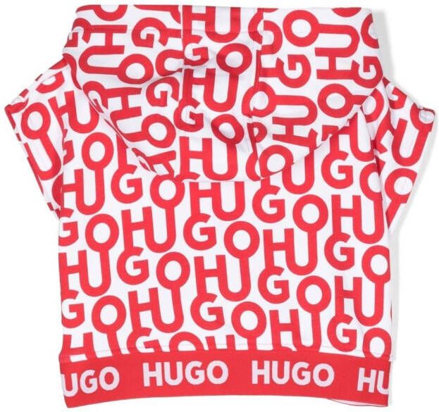 HUGO KIDS Spencer met logoprint Wit