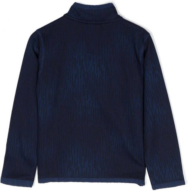 HUGO KIDS Sweater met logopatch Blauw