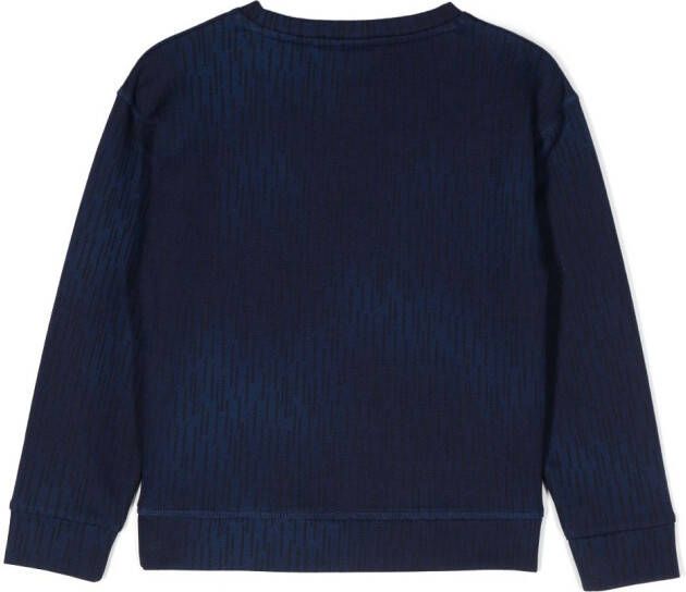 HUGO KIDS Sweater met logoprint Blauw