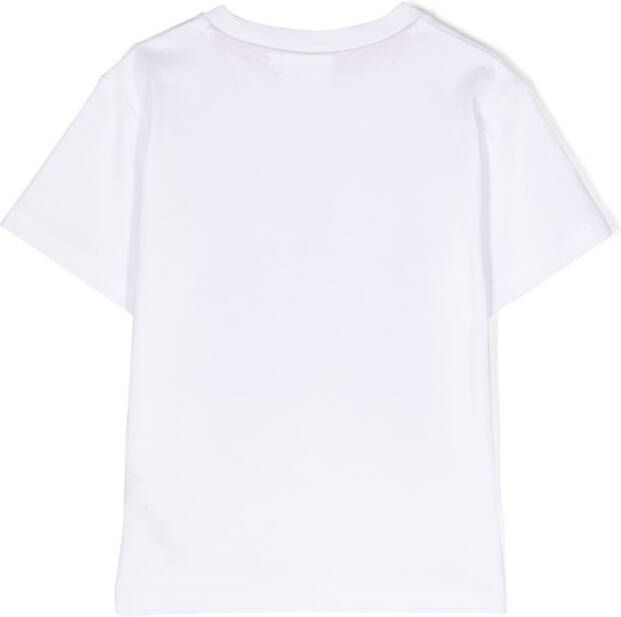 HUGO KIDS T-shirt met palmboomprint Wit