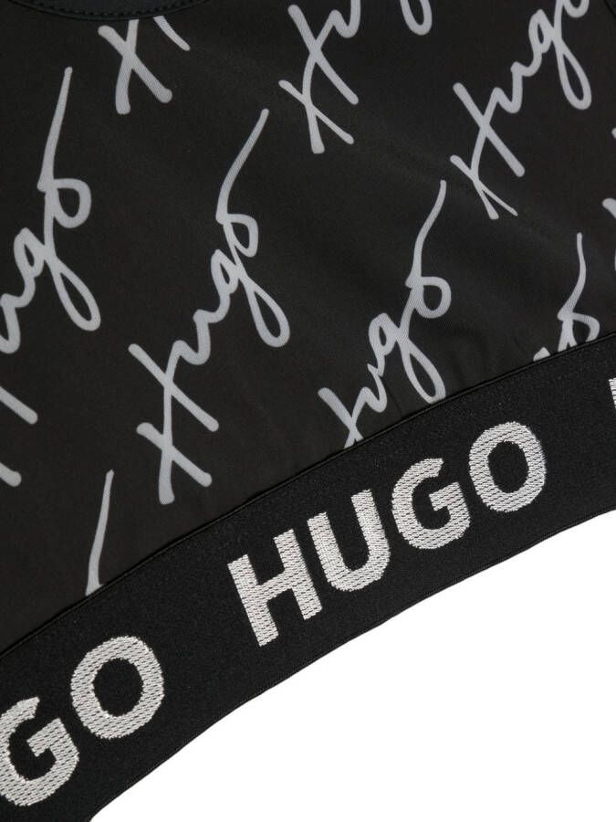 HUGO KIDS Top met logoprint Zwart