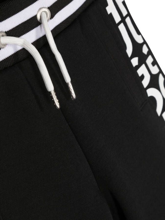 HUGO KIDS Trainingsshorts met logoprint Zwart