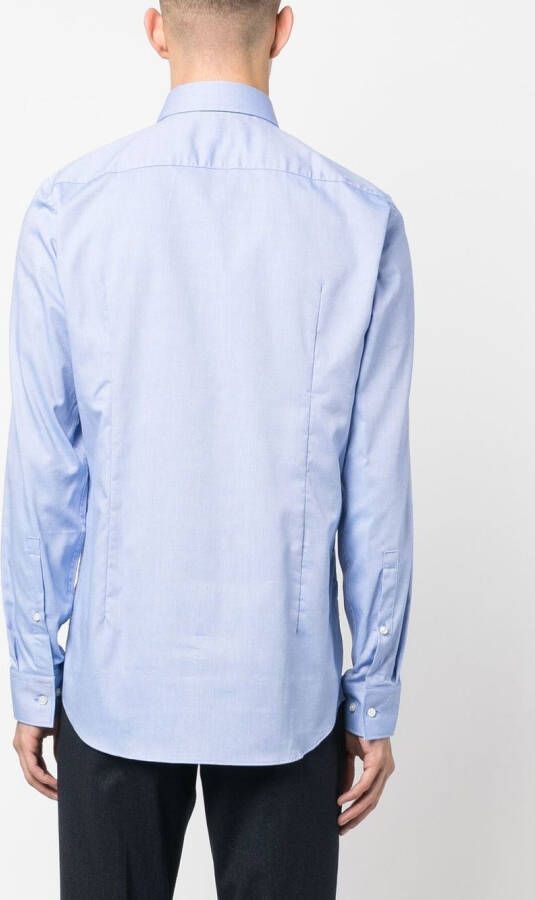 HUGO Katoenen overhemd Blauw