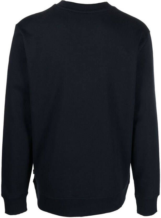 BOSS Sweater met logoprint Blauw