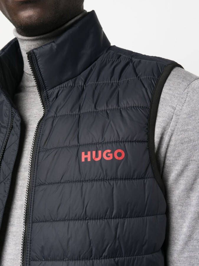 HUGO Bodywarmer met logoprint Blauw