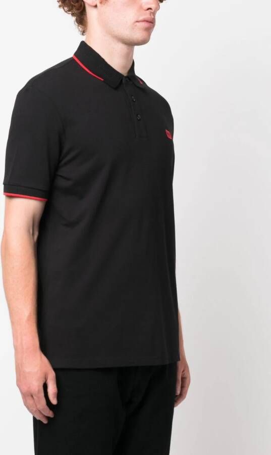 HUGO Poloshirt met logopatch Zwart