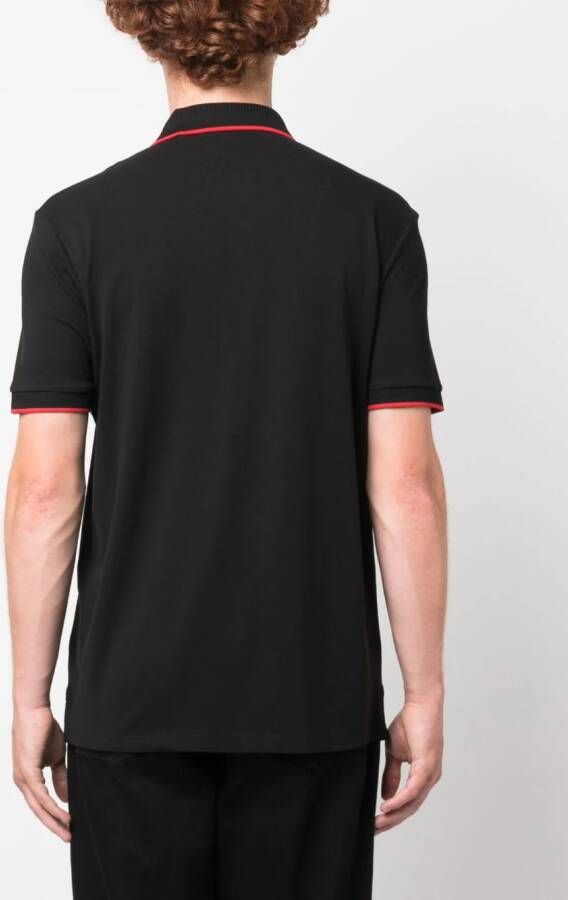 HUGO Poloshirt met logopatch Zwart