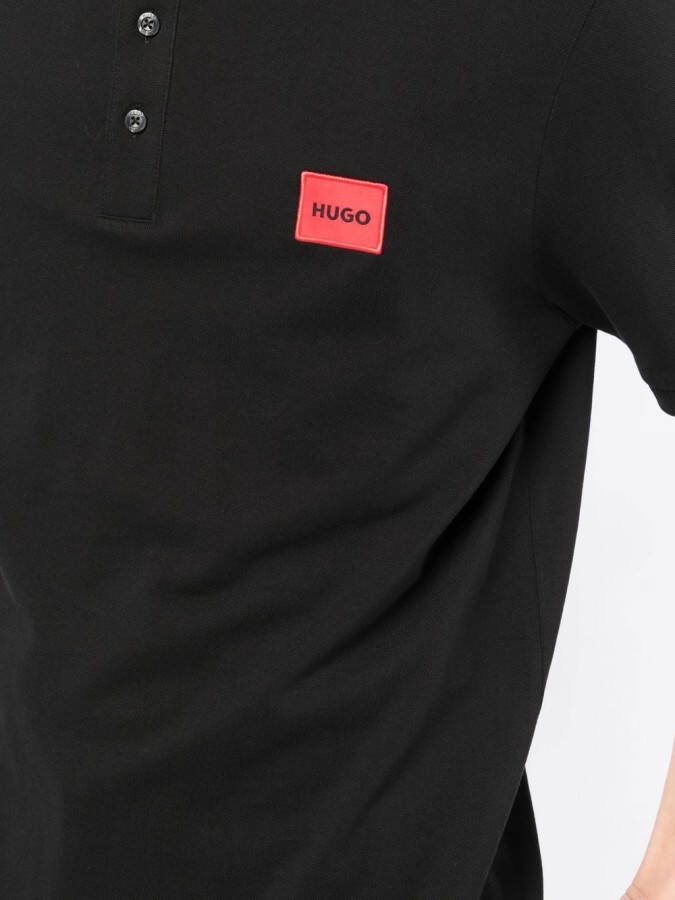 HUGO Poloshirt met logopatch Zwart