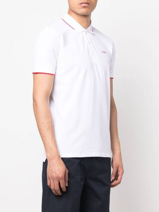 HUGO Poloshirt met logoprint Wit