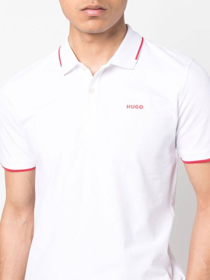HUGO Poloshirt met logoprint Wit