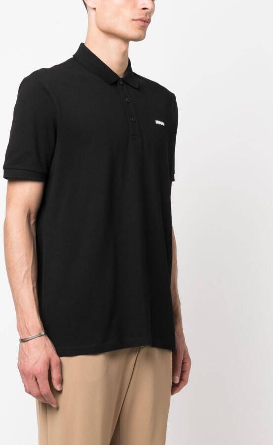 HUGO Poloshirt met logoprint Zwart