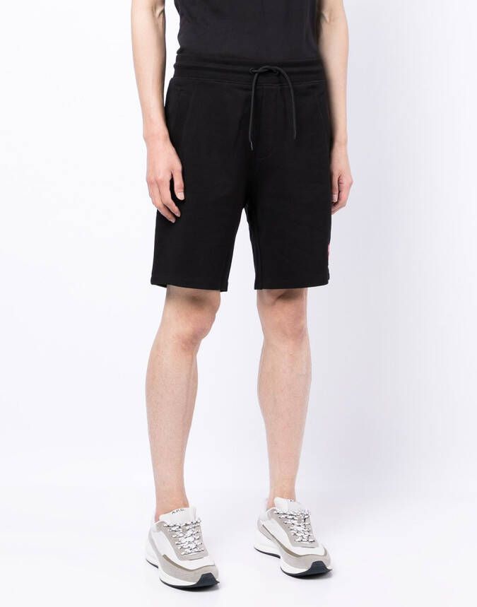 HUGO Shorts met logoprint Zwart