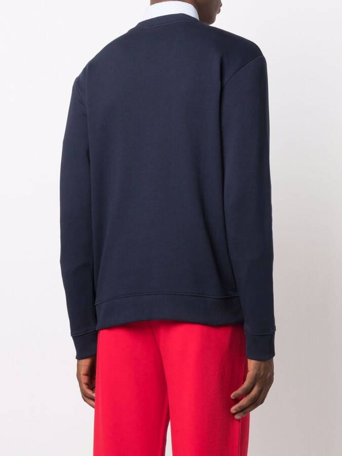 HUGO Sweater met logopatch Blauw