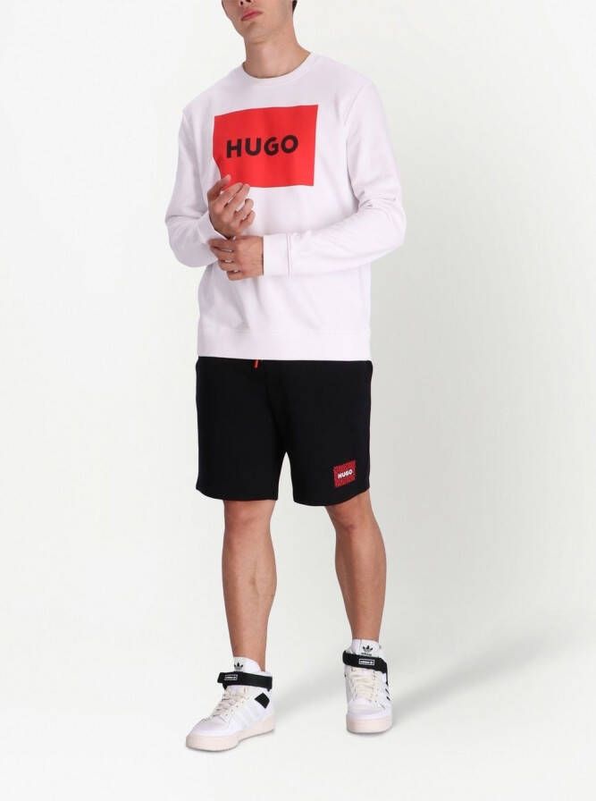 HUGO Sweater met logoprint Wit