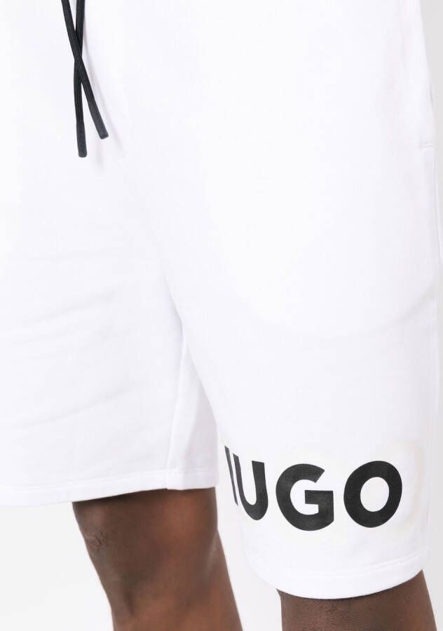 HUGO Trainingsshorts met logoprint Wit
