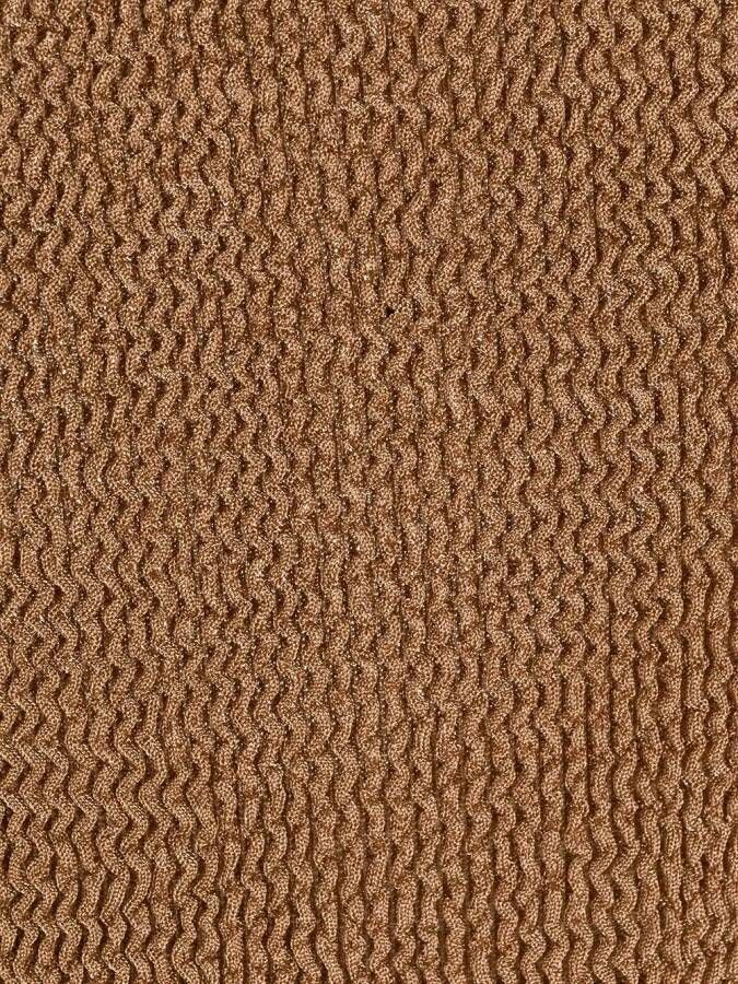 Hunza G Gebreid badpak met lage rug Beige