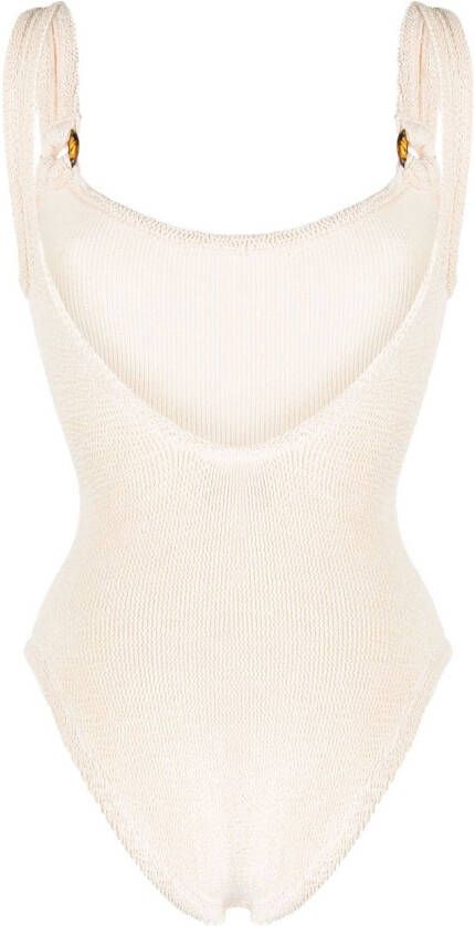 Hunza G Geribbelde onesie Beige