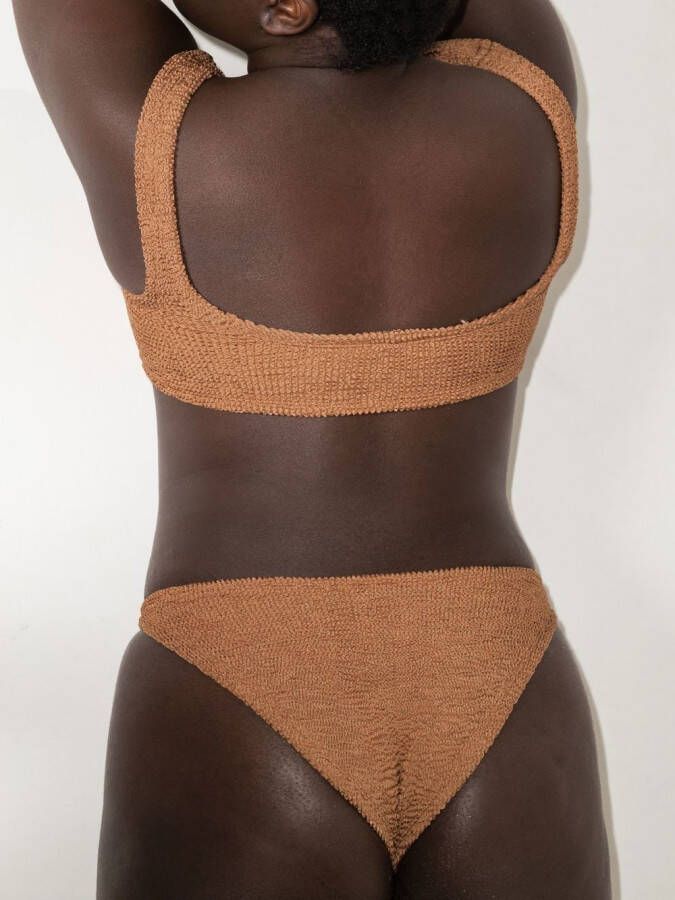 Hunza G Gekreukte bikini Bruin