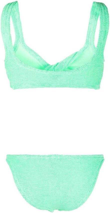 Hunza G Gekreukte bikini Groen