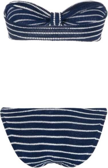 Hunza G Gestreepte bikini Blauw