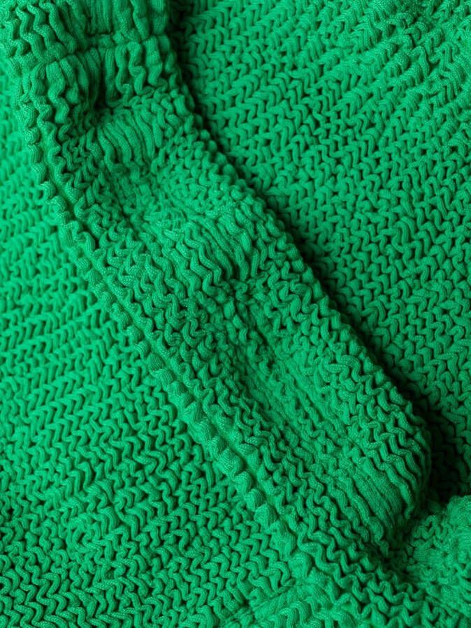 Hunza G Gekreukt badpak met vierkante hals Groen