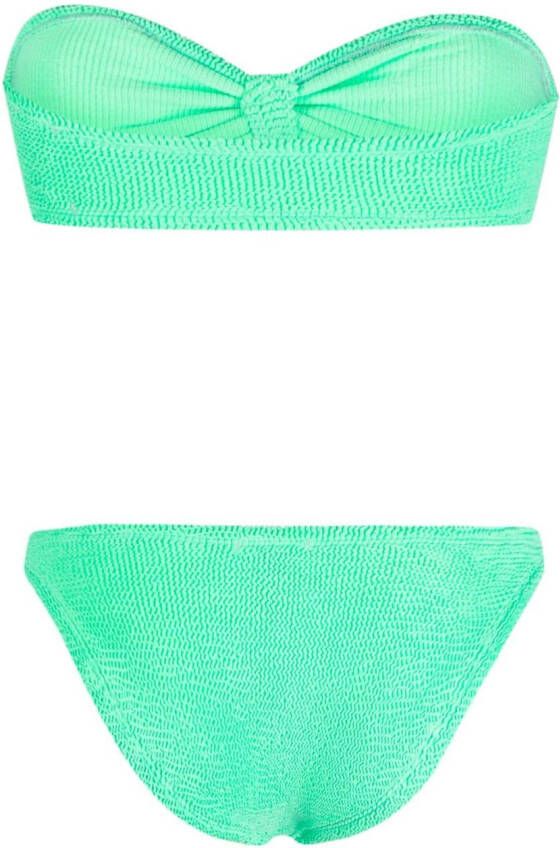 Hunza G Jean strapless bikini Groen