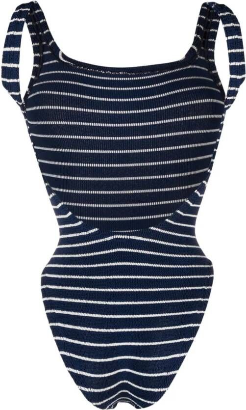 Hunza G Badpak met vierkante hals Blauw