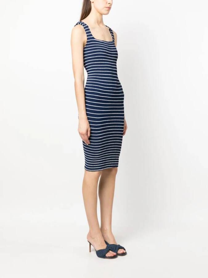 Hunza G Gestreepte jurk Blauw