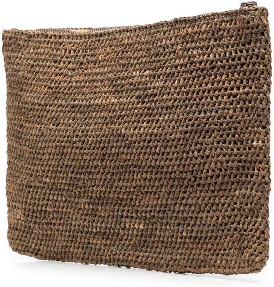 IBELIV Geweven clutch Bruin