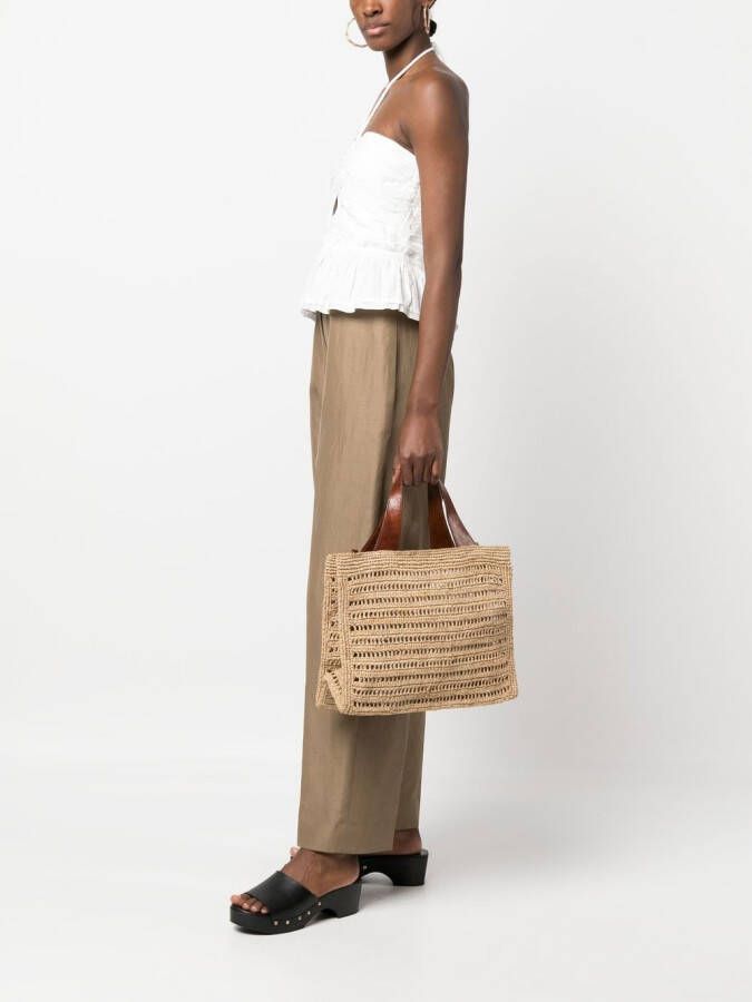 IBELIV Nosy raffia shopper Beige