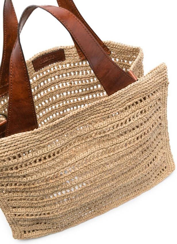 IBELIV Nosy raffia shopper Beige