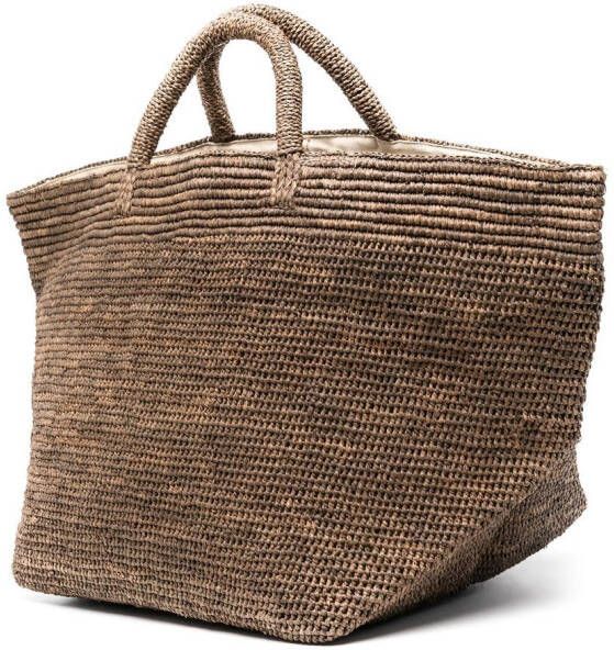 IBELIV Raffia shopper Bruin
