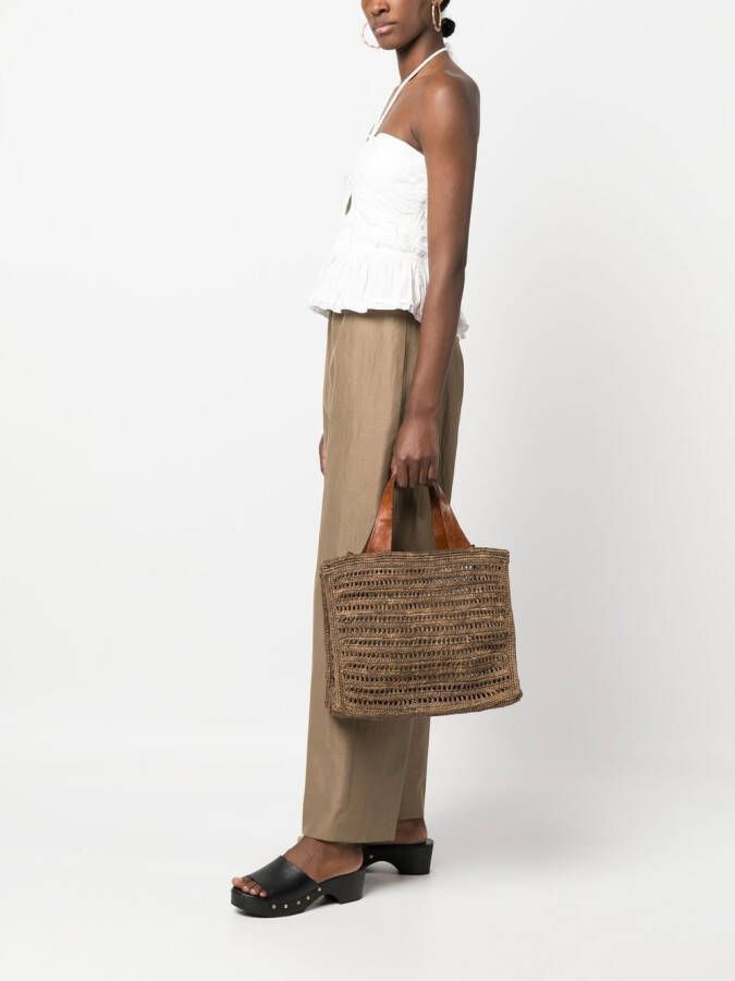 IBELIV Rieten shopper Bruin