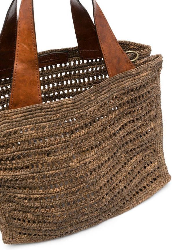 IBELIV Rieten shopper Bruin