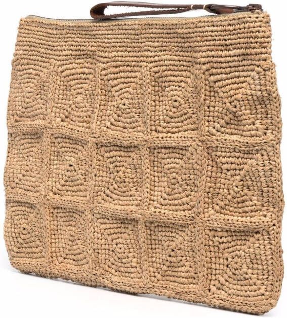 IBELIV Tanala geweven clutch Beige