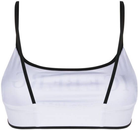 Iceberg Bikinitop met logoprint Wit