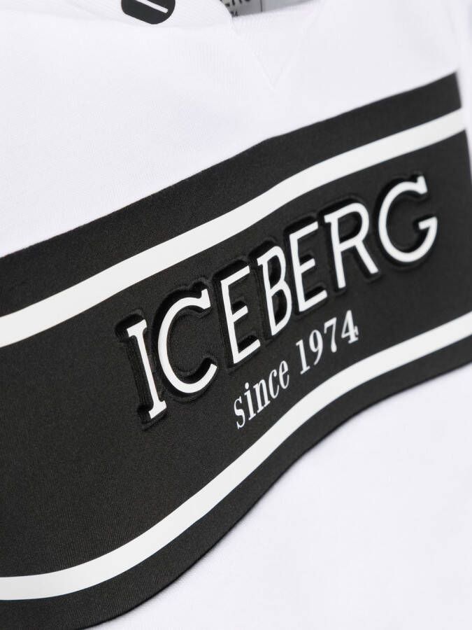 Iceberg Kids Hoodie met logoband Wit