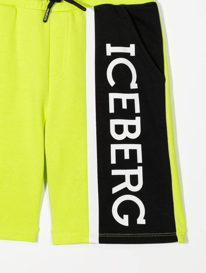 Iceberg Kids Shorts met logoprint Geel