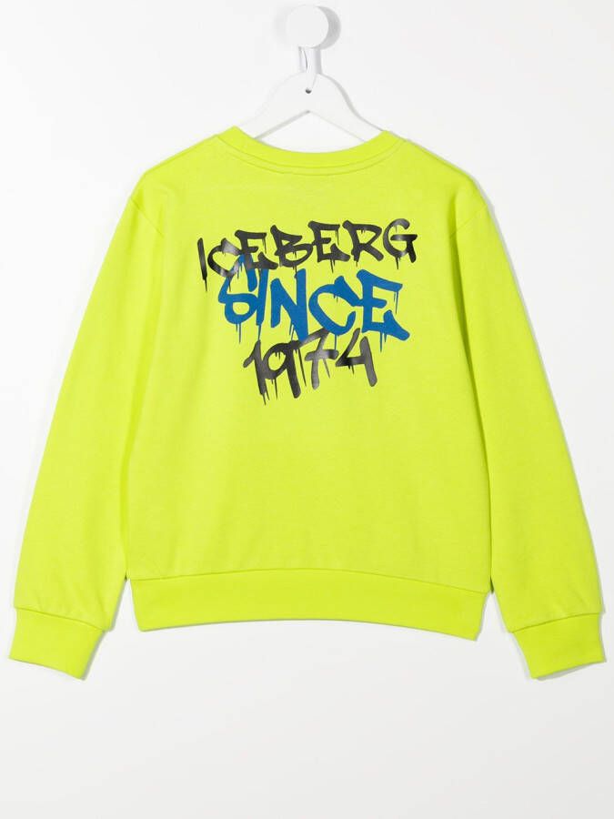 Iceberg Kids Sweater met graffiti-print Geel
