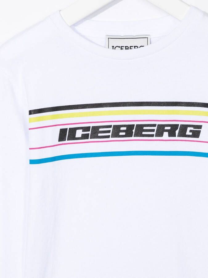 Iceberg Kids T-shirt met logoprint Wit