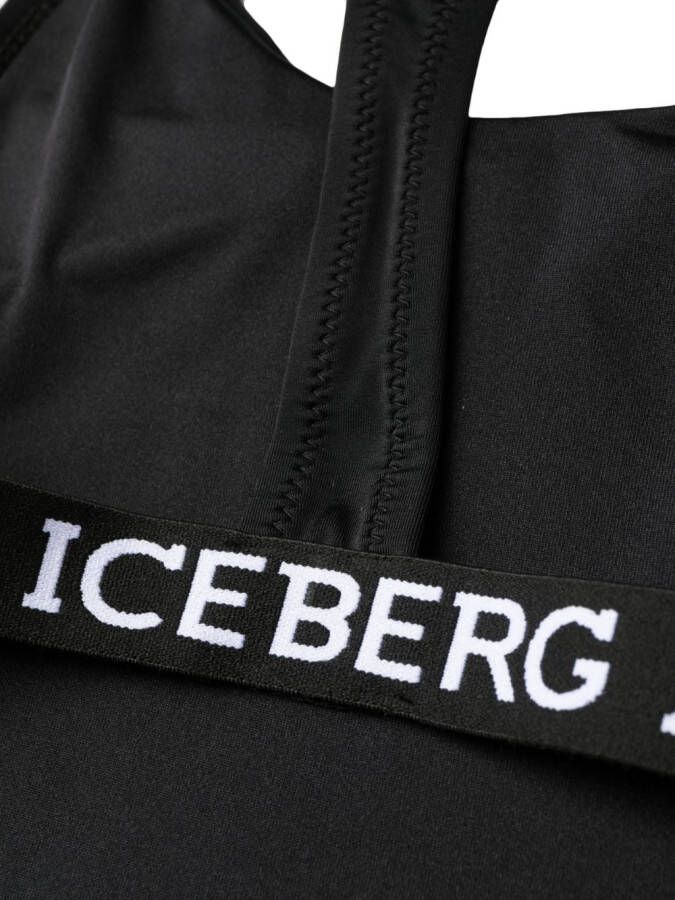 Iceberg Badpak met logoprint Zwart