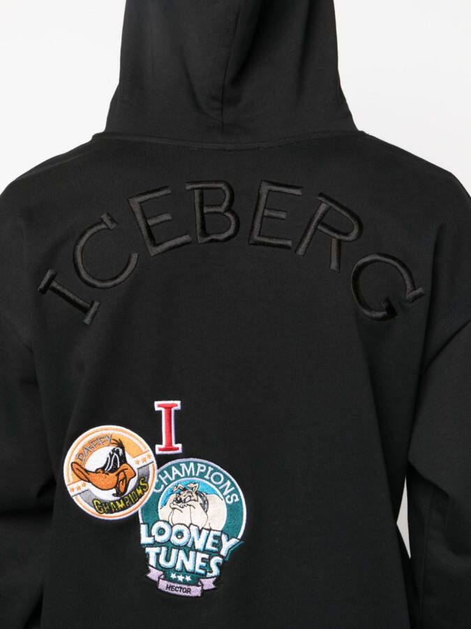 Iceberg Hoodie met patch Zwart
