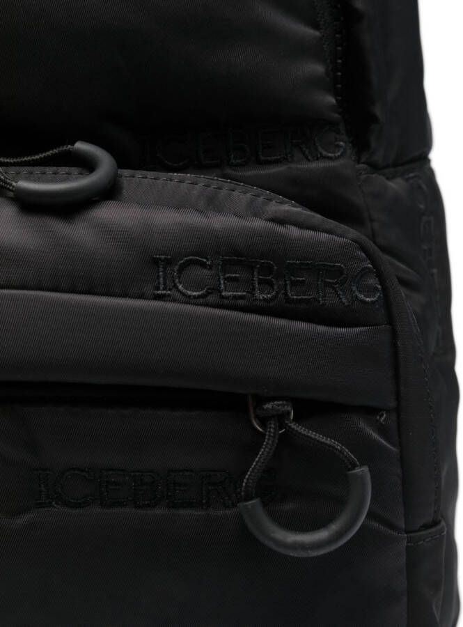 Iceberg Rugzak met geborduurd logo Zwart