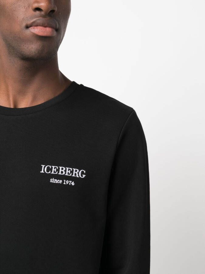 Iceberg Sweater met geborduurd logo Zwart