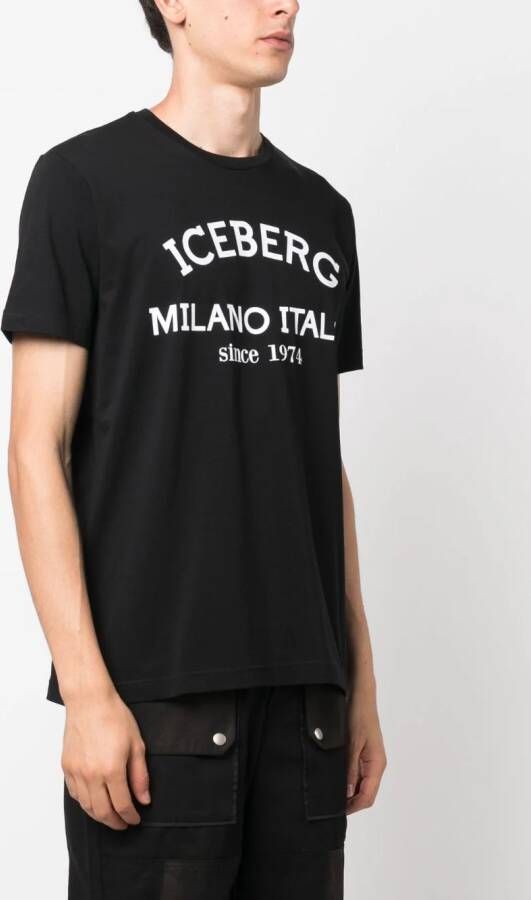 Iceberg T-shirt met logoprint Zwart