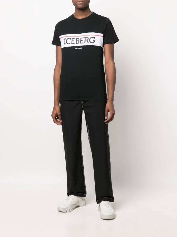 Iceberg T-shirt met logoprint Zwart